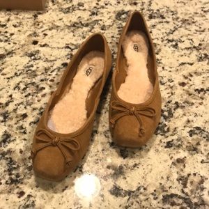 New UGGS Lena Flat in Chestnut